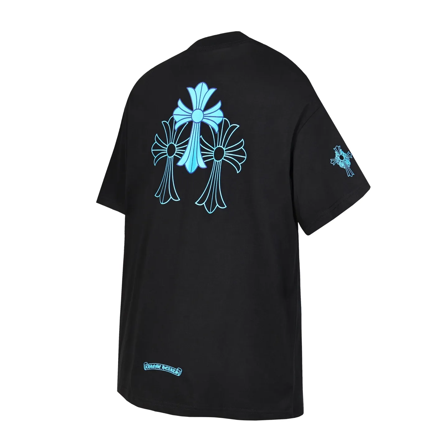 P150 Cross-border running quantity model, please do not place an order if you are pursuing quality - Chrome Hearts/Chrome Heart Cross Sanskrit short-sleeved T-shirt - High weight, high density and high quality. The wool is soft, delicate and skin-friendly. It feels soft and silky. It has excellent warmth and skin-friendly properties. - Customized weaving and dyeing, no color difference. No matter the fabric or workmanship details, it is better than the ordinary version on the market. -Colour: black white -Size: S M L XL